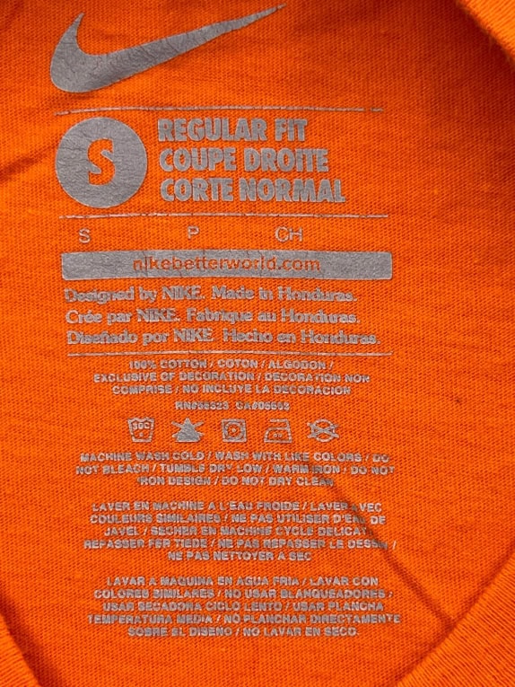 NIKE GRAPHIC TEE ATHLETIC ORANGE MENS PRE OWNED S