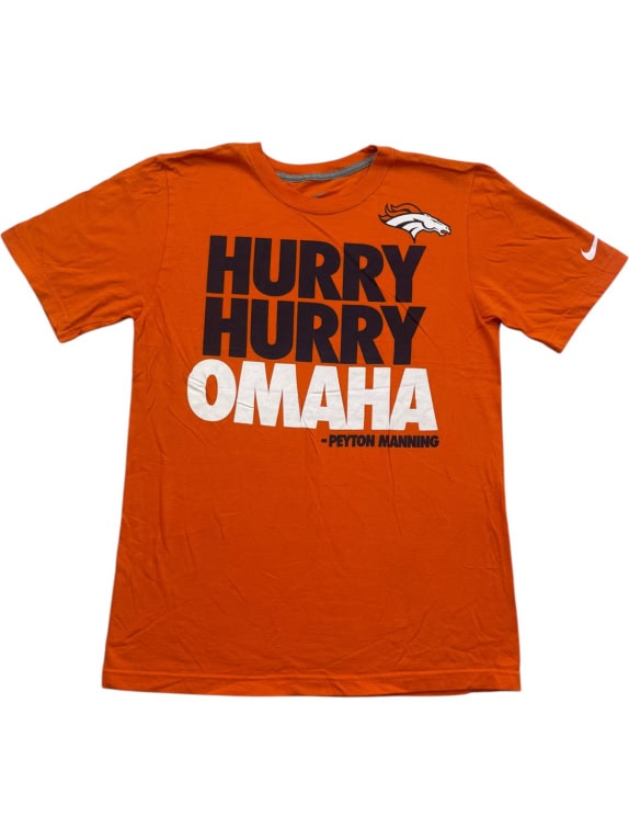 NIKE GRAPHIC TEE ATHLETIC ORANGE MENS PRE OWNED S