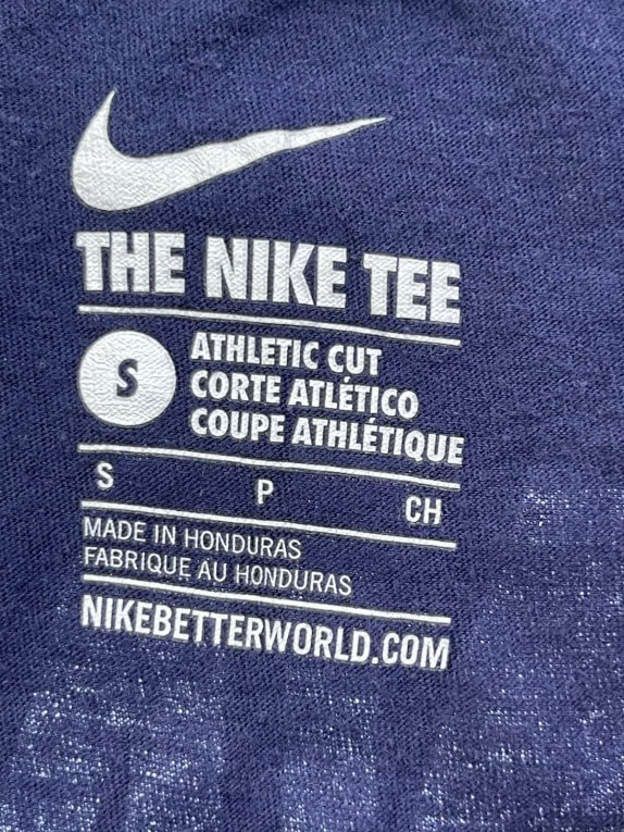 NIKE T SHIRT GRAPHIC ATHLETIC BLUE UOMO PRE OWNED S
