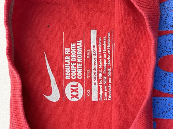 NIKE GRAPHIC TEE RED UNISEX PRE OWNED XXL