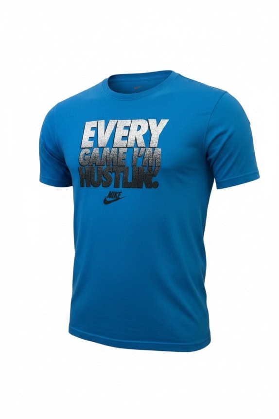 NIKE GRAPHIC TEE STREETWEAR BLUE MALE PRE OWNED L