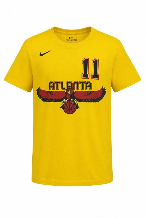 NIKE GRAPHIC TEE STREETWEAR YELLOW MEN PRE OWNED S
