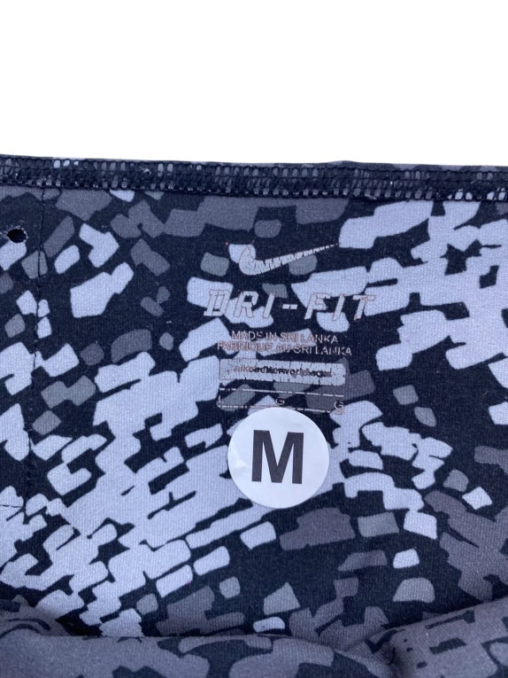 Nike Γυναικείο Κολάν Dri-FIT Μοτίβο Γκρι/Μαύρο Size M