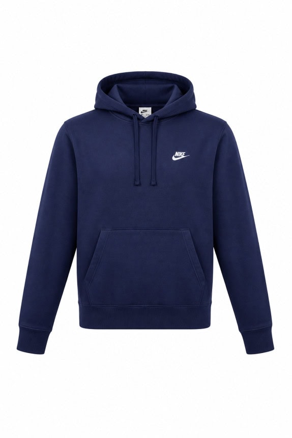 NIKE HOODIE MINIMAL NAVY UNISEX PRE OWNED XL