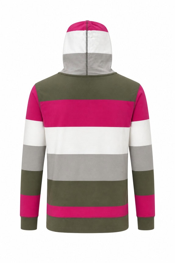 Y2K NIKE HOODIE STRIPED ATHLETIC MULTICOLOR UNISEX PRE OWNED M