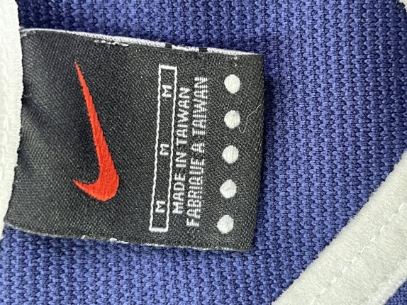 1990s NIKE BASKETBALL JERSEY CLASSIC NAVY ORANGE MEN PRE OWNED M