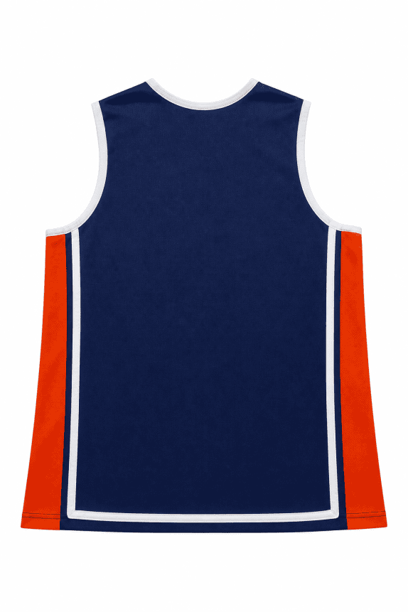 1990s NIKE BASKETBALL JERSEY CLASSIC NAVY ORANGE MEN PRE OWNED M