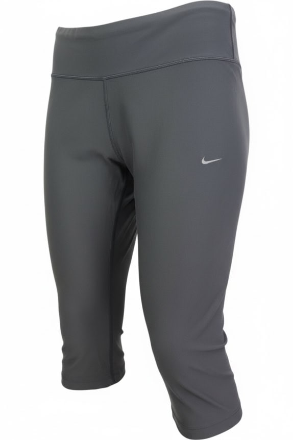 NIKE Leggings biker Dri-FIT con logo minimal grigio da donna M