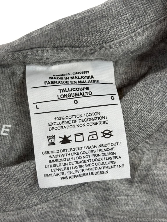 NIKE ΜΑΚΡΥΜΑΝΙΚΗ ΜΠΛΟΥΖΑ "JUST DO IT" LOGO ΓΚΡΙ UNISEX L