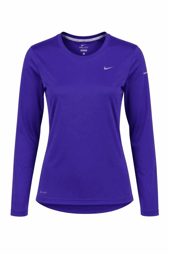 NIKE LONG SLEEVE TOP ATHLETIC PURPLE WOMEN PRE OWNED S