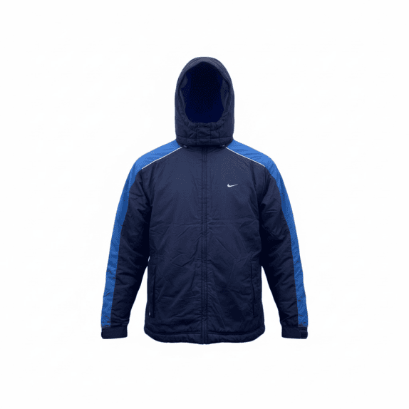 Nike Μπουφάν Outdoor Hooded Vintage Swoosh Logo Μπλε Ανδρικό L