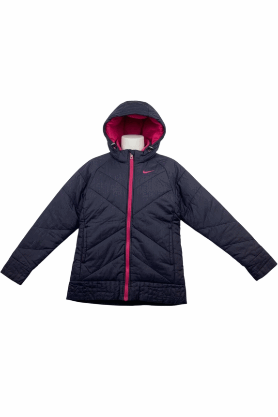 NIKE Μπουφάν Puffer Hooded Μπλε Παιδικό L (12-13 Ετών)