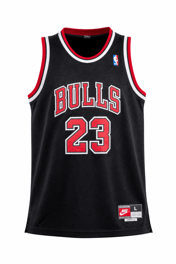 1990s NIKE CANOTTA BASKET BULLS NERO UOMO PRE OWNED L