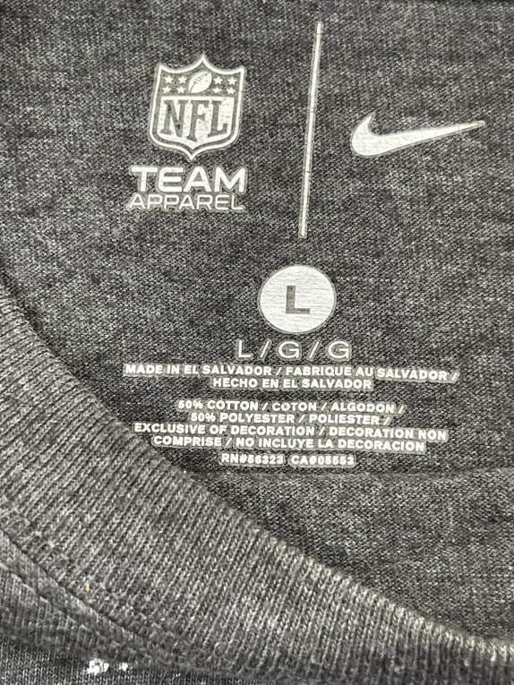 Nike NFL Green Bay Packers Longsleeve T-Shirt Big Logo Γκρι UNISEX L