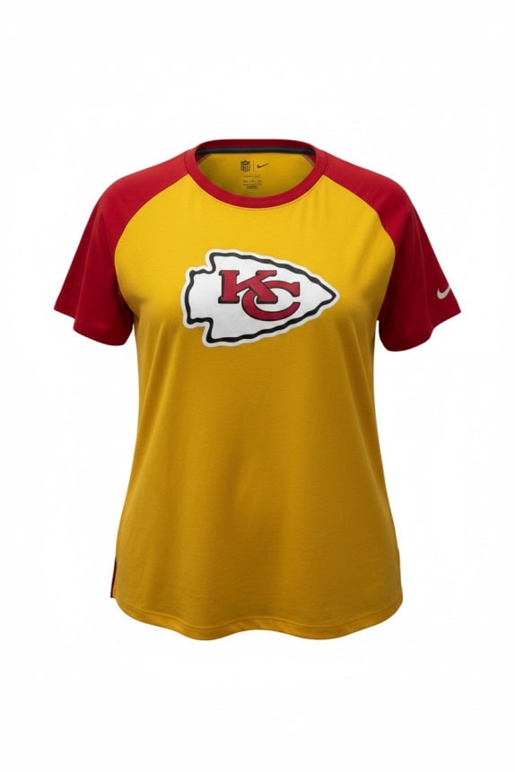NIKE NFL KANSAS CITY CHIEFS T SHIRT SPORTSWEAR ΚΙΤΡΙΝΟ ΚΟΚΚΙΝΟ ΓΥΝΑΙΚΕΙΟ PRE OWNED XXL