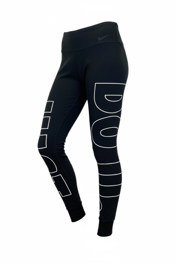 NIKE Pantaloni della tuta DRI-FIT JUST DO IT Logo neri da donna S