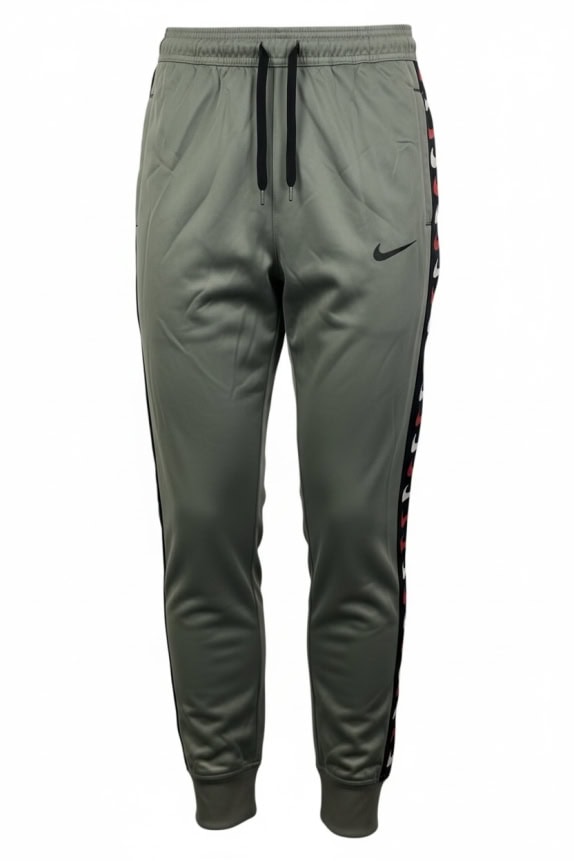 NIKE Pantaloni da tuta con nastro logo Multi-Swoosh kaki/nero da uomo Small