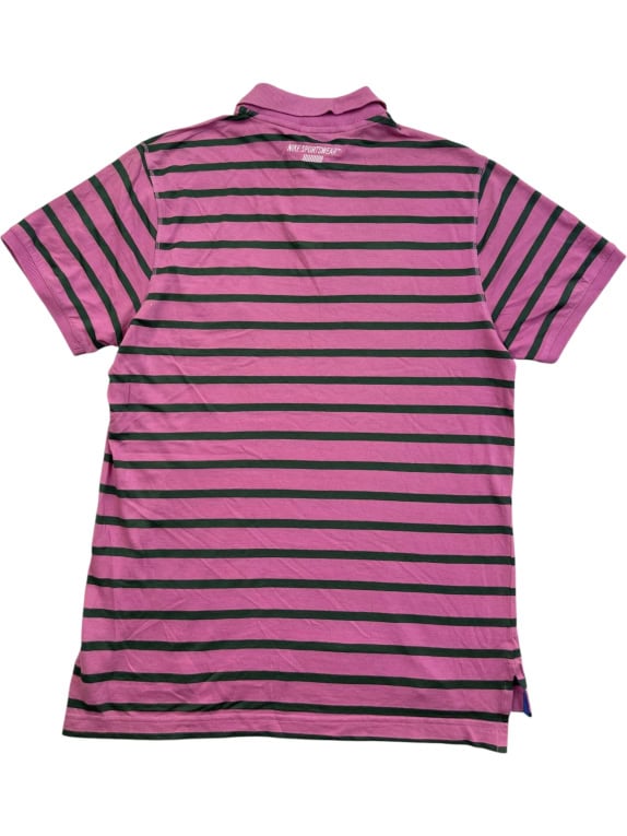 Nike Polo T-Shirt Striped Logo Ροζ UNISEX M