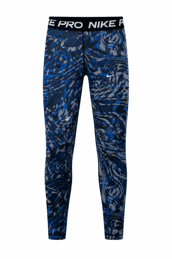 NIKE PRO TIGHTS SPORTSWEAR GRAPHIC BLUE BLACK WOMEN PRE OWNED S