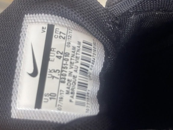 NIKE RUNNING SNEAKERS MINIMAL BLACK WOMEN PRE OWNED EU 42
