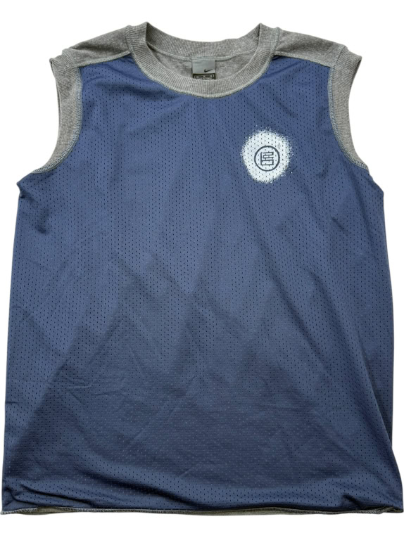 Nike Sleeveless Mesh T-Shirt Vintage Logo Blue Grey Men’s M