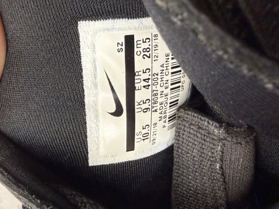 NIKE AIR FEAR OF GOD RAID SNEAKERS ΜΑΥΡΑ ΑΝΔΡΙΚΑ PRE OWNED EU 44.5