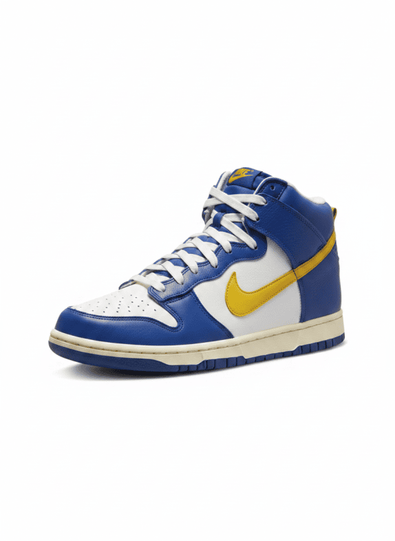 NIKE SNEAKERS RETRO BLUE YELLOW MEN PRE OWNED EU 46