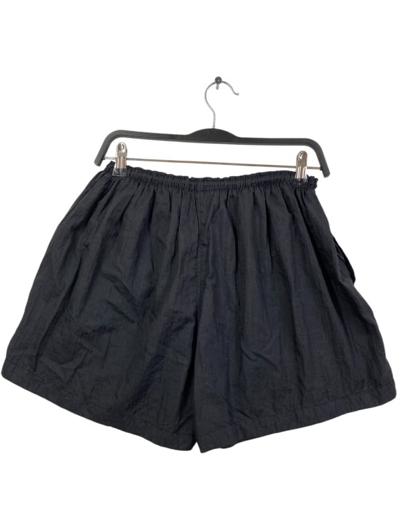 NIKE Pantaloncini vintage in nylon con logo ricamato nero da donna XS