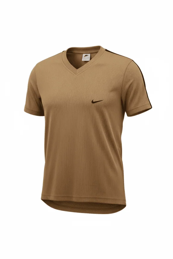 NIKE T-SHIRT anni \'90 con piccolo logo marrone unisex L