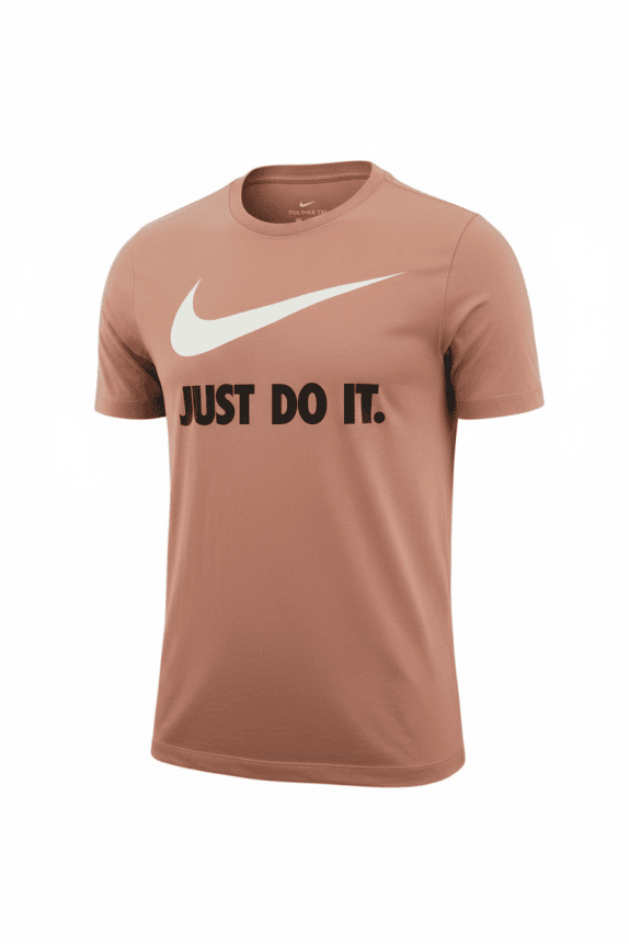 NIKE T-SHIRT CASUAL JUST DO IT LOGO SALMON MEN'S M