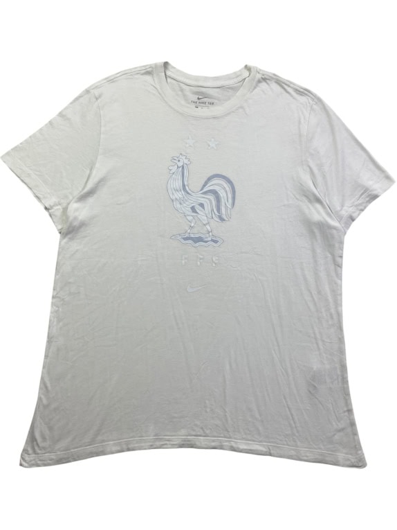 NIKE T-shirt Γαλλία FFF Κόκορας Άσπρο Ανδρικό XL