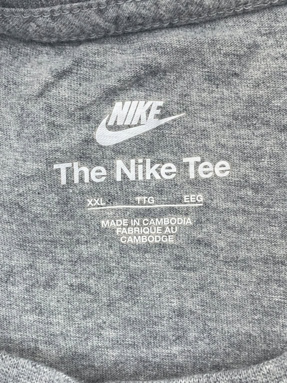 NIKE T SHIRT GRAPHIC ΓΚΡΙ ΑΝΤΡΙΚΟ PRE OWNED XXL