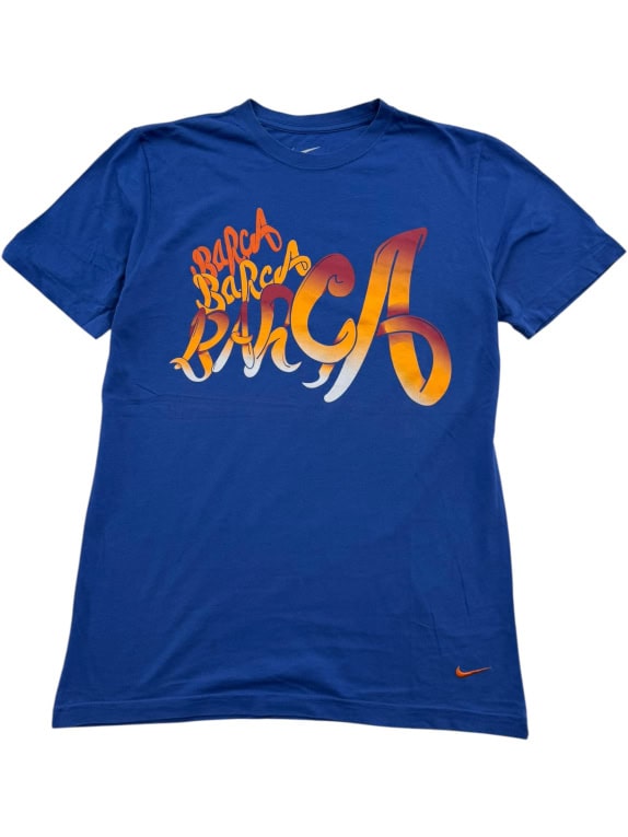 NIKE T-SHIRT "BARCA" GRAPHIC ΜΠΛΕ ΑΝΔΡΙΚΟ MEDIUM