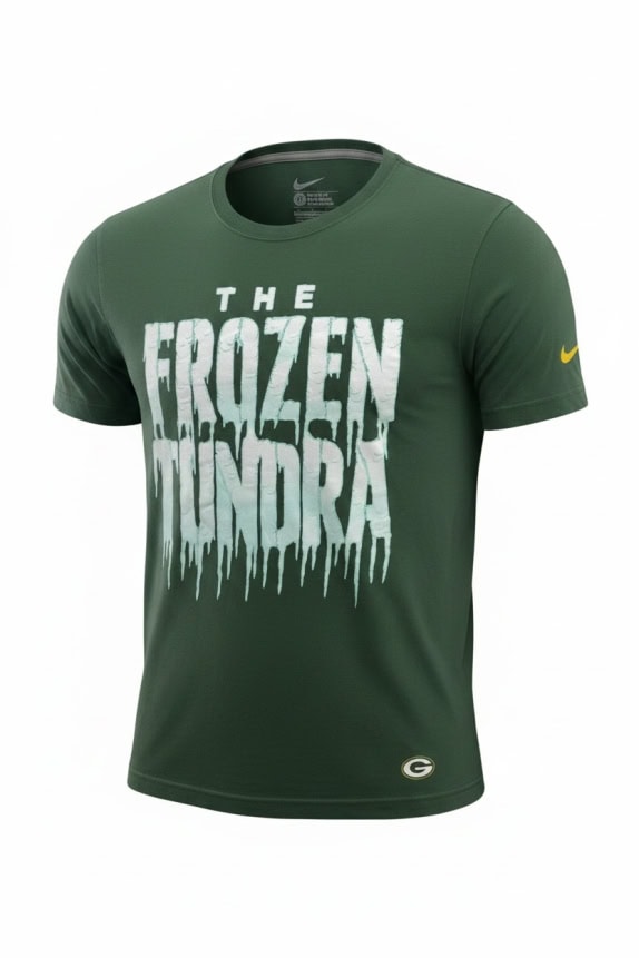 Nike T-Shirt The Frozen Tundra Big Logo Verde Unisex M
