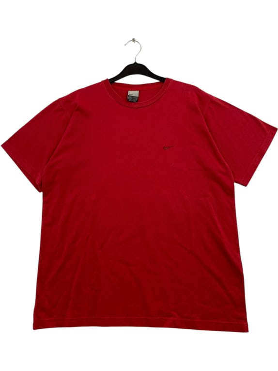 NIKE T-SHIRT VINTAGE WITH SMALL LOGO RED MEN'S L