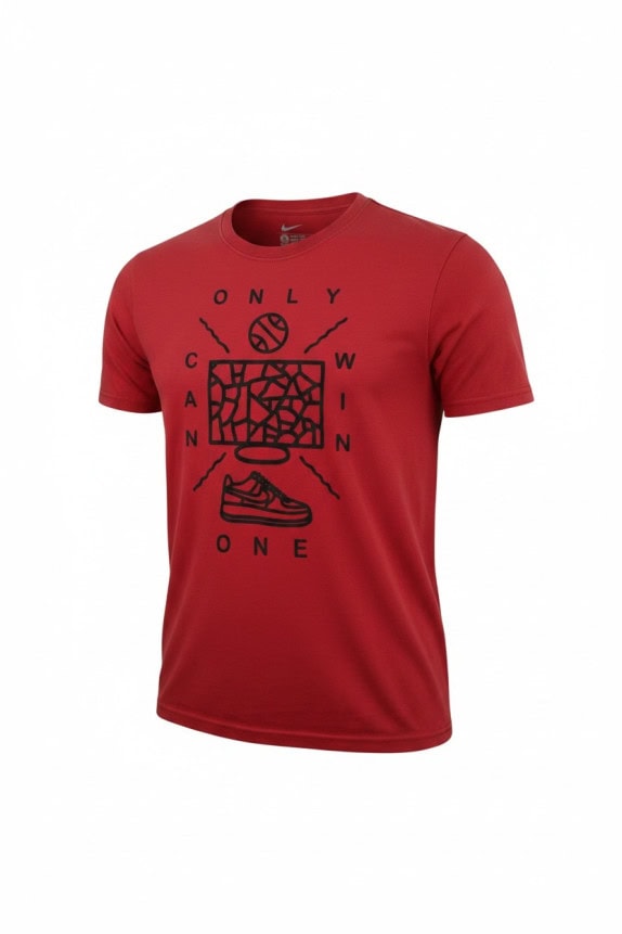 NIKE T SHIRT GRAPHIC RED UOMO PRE OWNED L