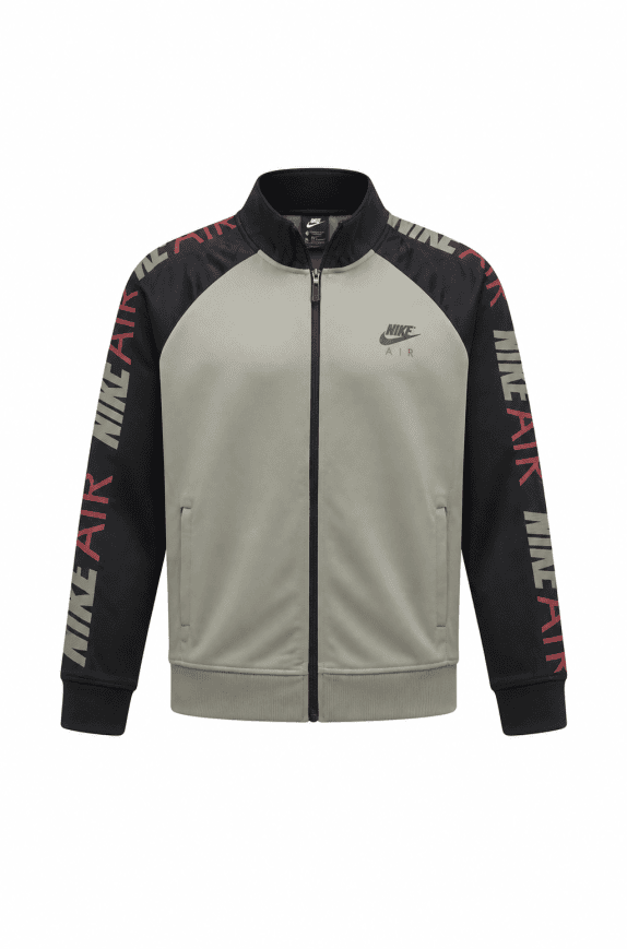 NIKE TRACK JACKET MINIMAL GRIGIO NERO UOMO PRE OWNED L