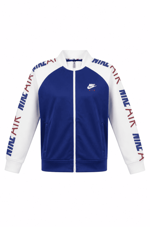 NIKE TRACK JACKET SPORTY ΜΠΛΕ ΚΑΙ ΛΕΥΚΟ ΑΝΤΡΙΚΟ PRE OWNED M