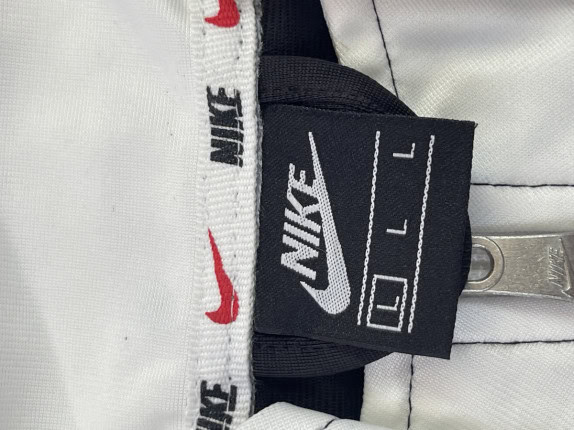 NIKE TRACK JACKET STREETWEAR NERO BIANCO UOMO PRE OWNED L