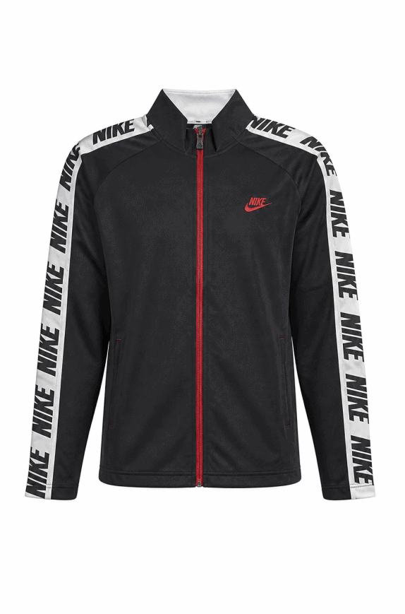 NIKE TRACK JACKET STREETWEAR BLACK MEN PRE OWNED L