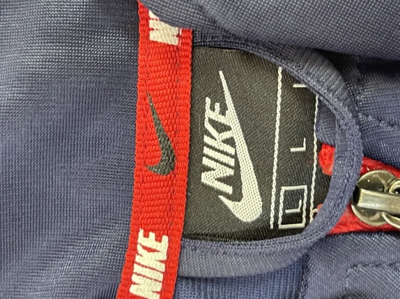 NIKE TRACK JACKET STREETWEAR NAVY ΚΟΚΚΙΝΟ ΑΝΤΡΙΚΟ PRE OWNED L