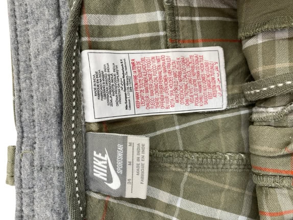 NIKE ΒΕΡΜΟΥΔΑ VINTAGE ΚΕΝΤΗΤΟ ΛΟΓΟΤΥΠΟ ΧΑΚΙ ΑΝΔΡΙΚΗ XL