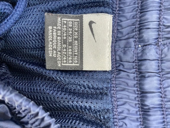 Nike Vintage Παντελόνι Φόρμας Μπλε με Φερμουάρ XS