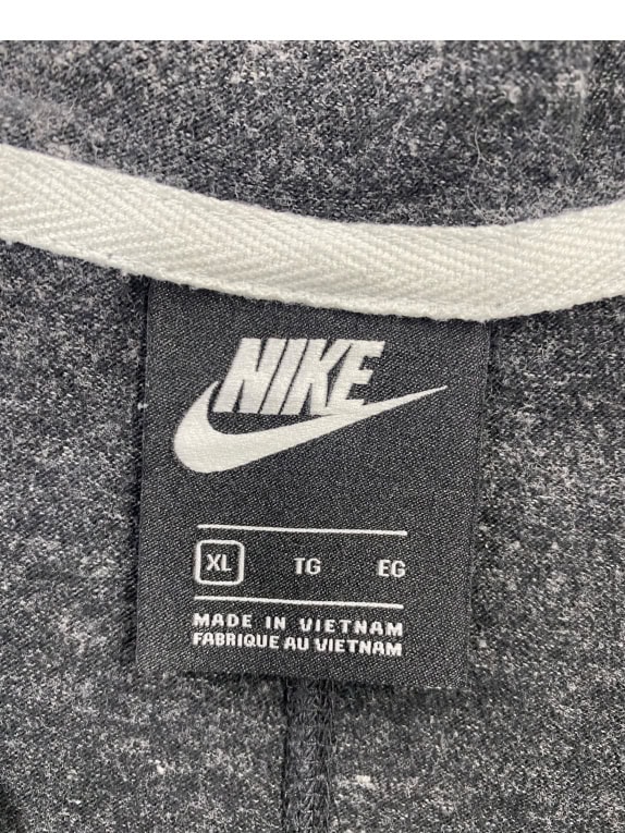 NIKE Zip-Up Hoodie Vintage Logo Grey Unisex XL