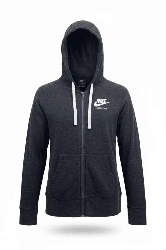 NIKE Ζακέτα Φούτερ Vintage Λογότυπο Γκρι Unisex XL