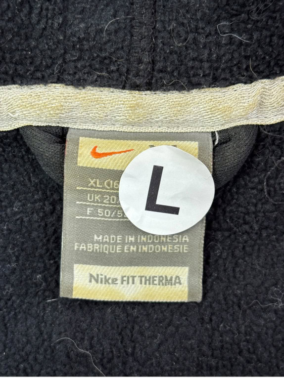 NIKE ZIP HOODIE SPORTSWEAR BLACK WOMENS PRE OWNED L