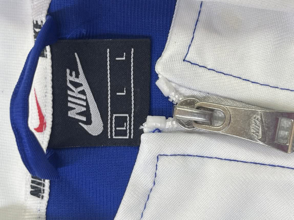 NIKE ZIP HOODIE STREETWEAR ΛΕΥΚΟ ΜΠΛΕ ΑΝΤΡΙΚΟ PRE OWNED L