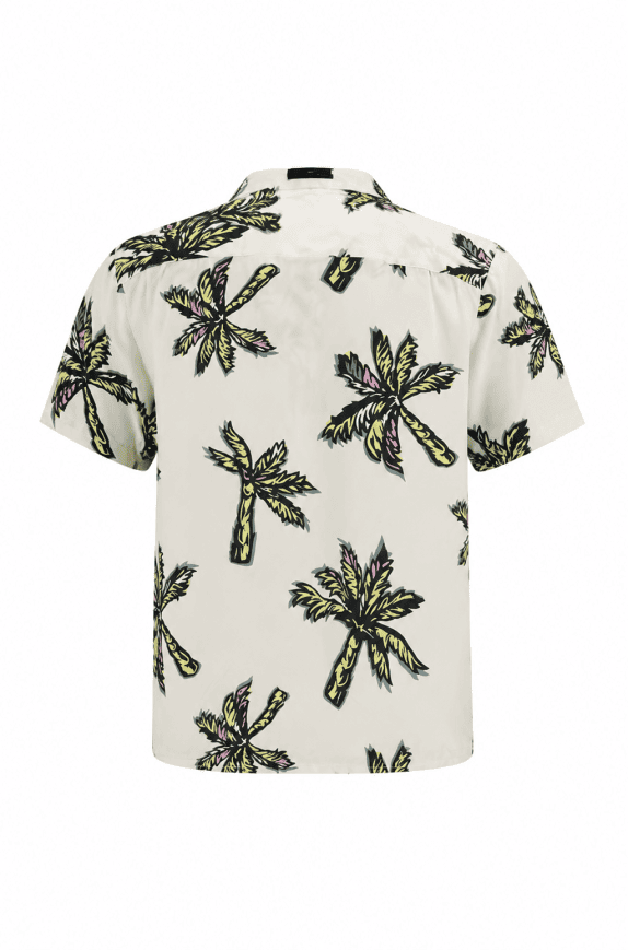 NO BOUNDARIES ΠΟΥΚΑΜΙΣΟ TROPICAL PRINT OFF WHITE ΑΝΔΡΙΚΟ PRE OWNED XXL