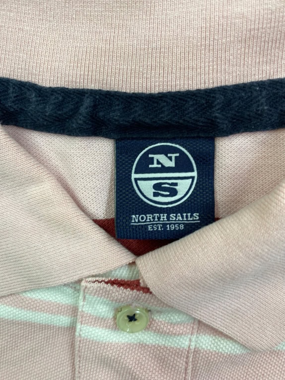 NORTH SAILS ΜΠΛΟΥΖΑ POLO ΡΙΓΕ ΡΟΖ-ΜΠΟΡΝΤΟ ΑΝΔΡΙΚΟ L