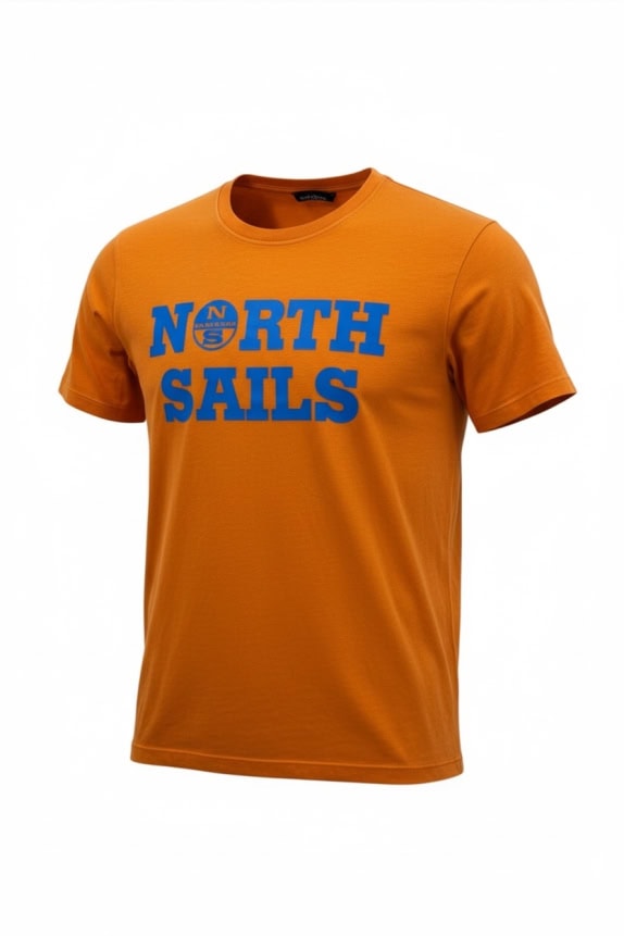 NORTH SAILS T-SHIRT REGULAR FIT LOGO ARANCIONE UOMO M